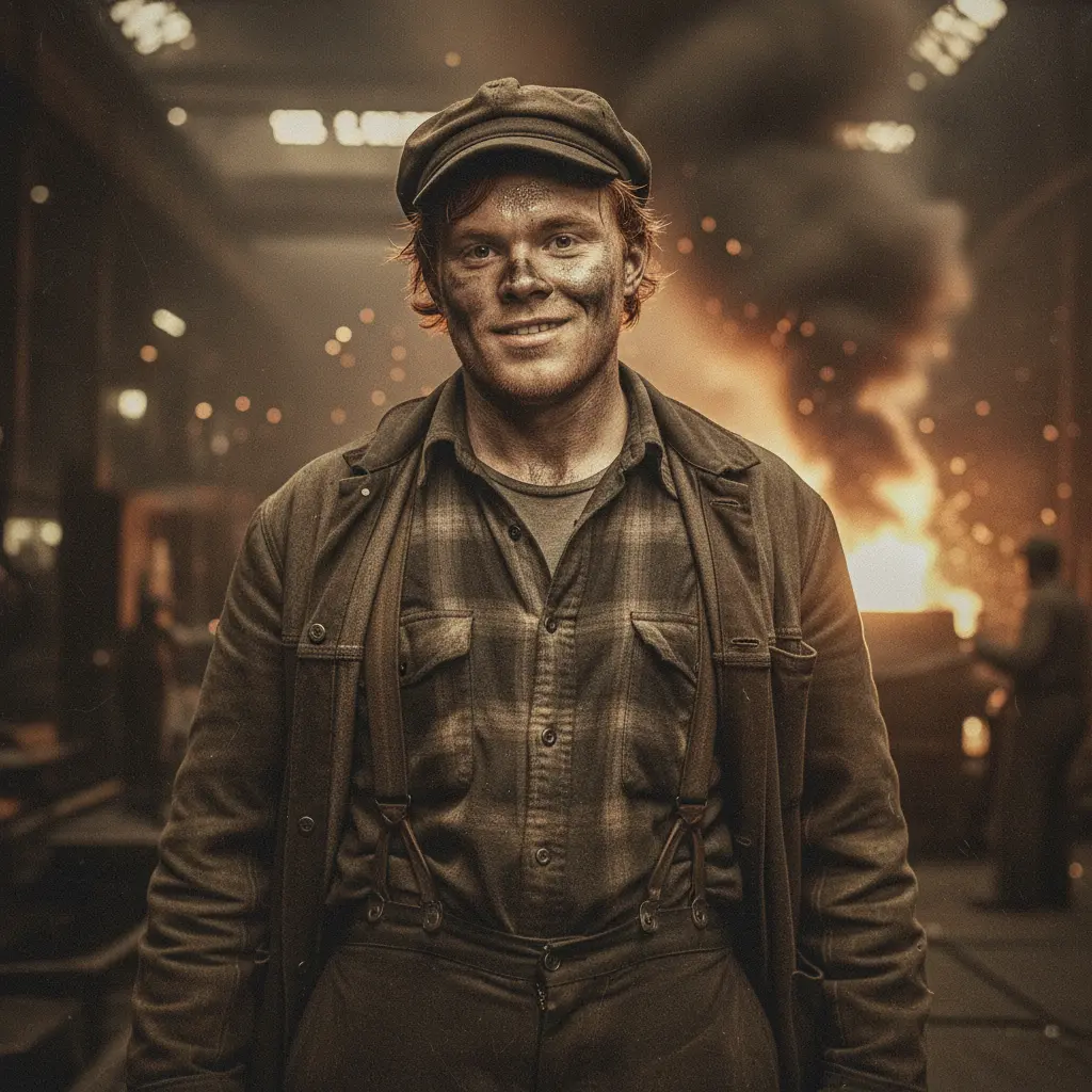 a man in a hat and a coat