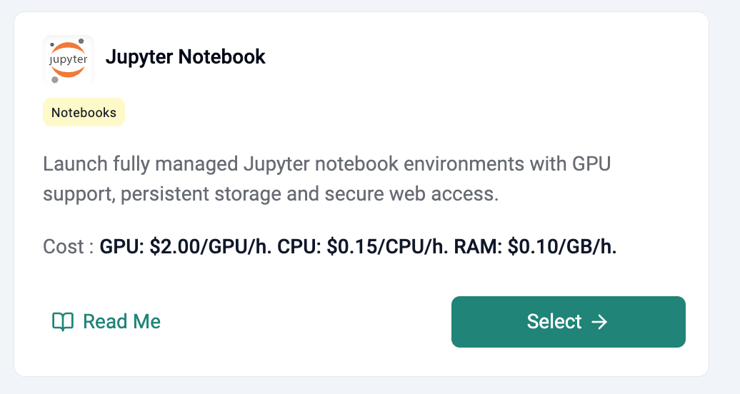 hero image of Rafay Jupyter Notebook as service page