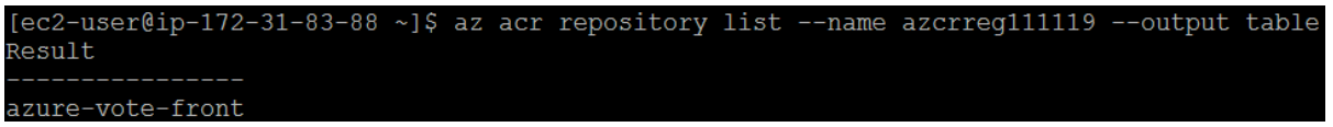 Deploy and use- List images in registry1