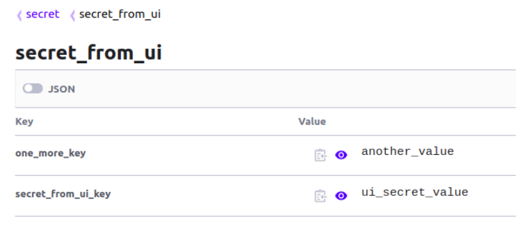 Vault Web UI Overview 10