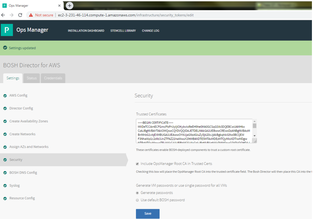 Security Page