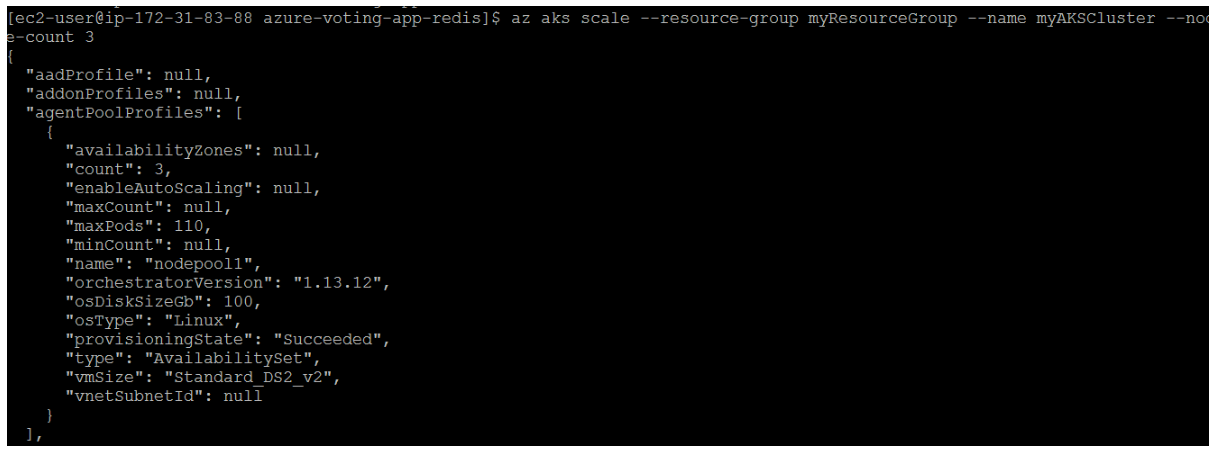 Scale App in AKS- Manually scale AKS Nodes