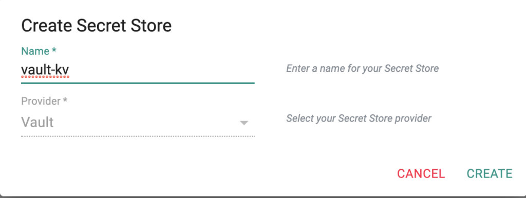 Create Secret Store