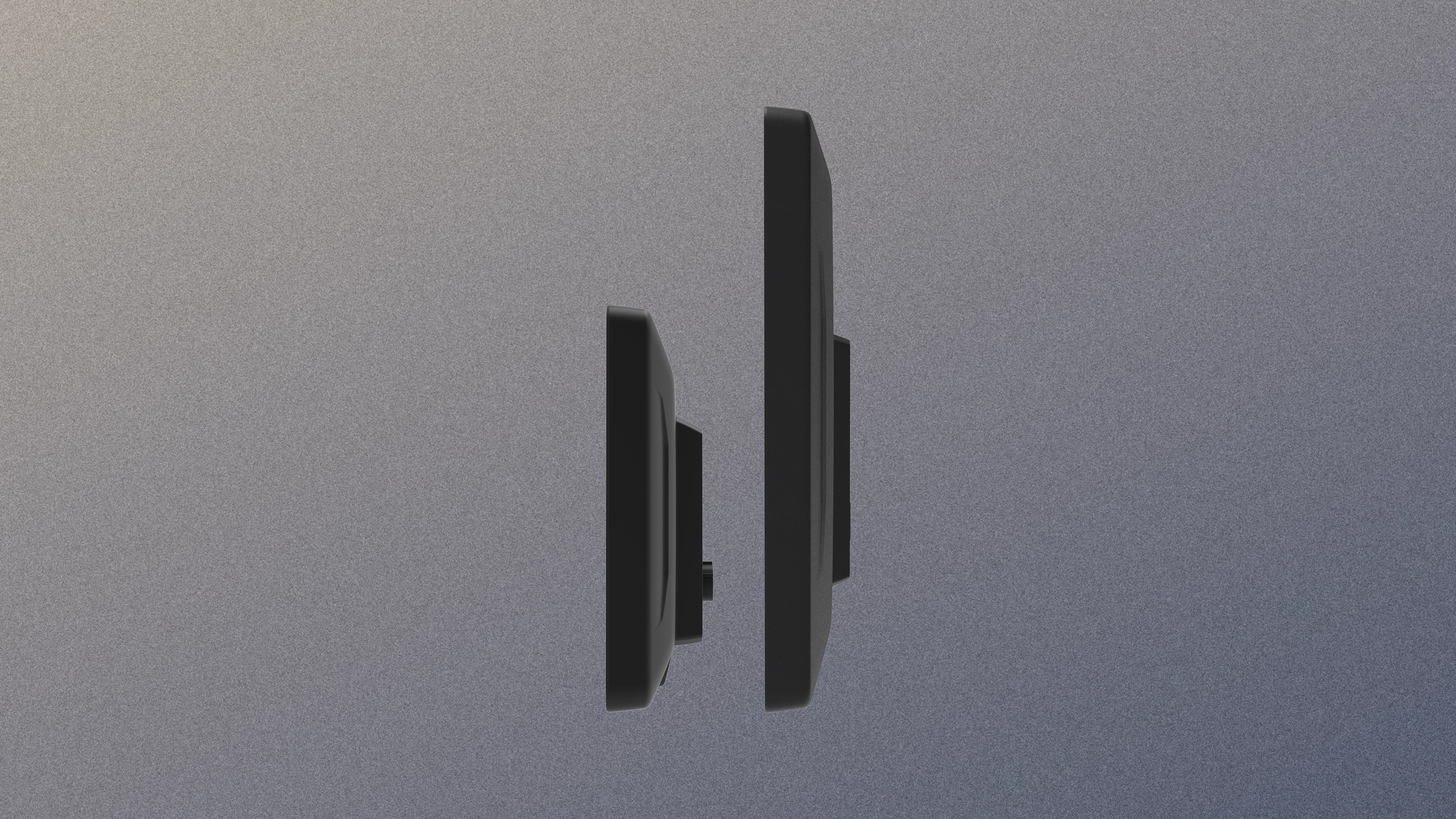 The two Edge displays showcased next to each other from the side. 