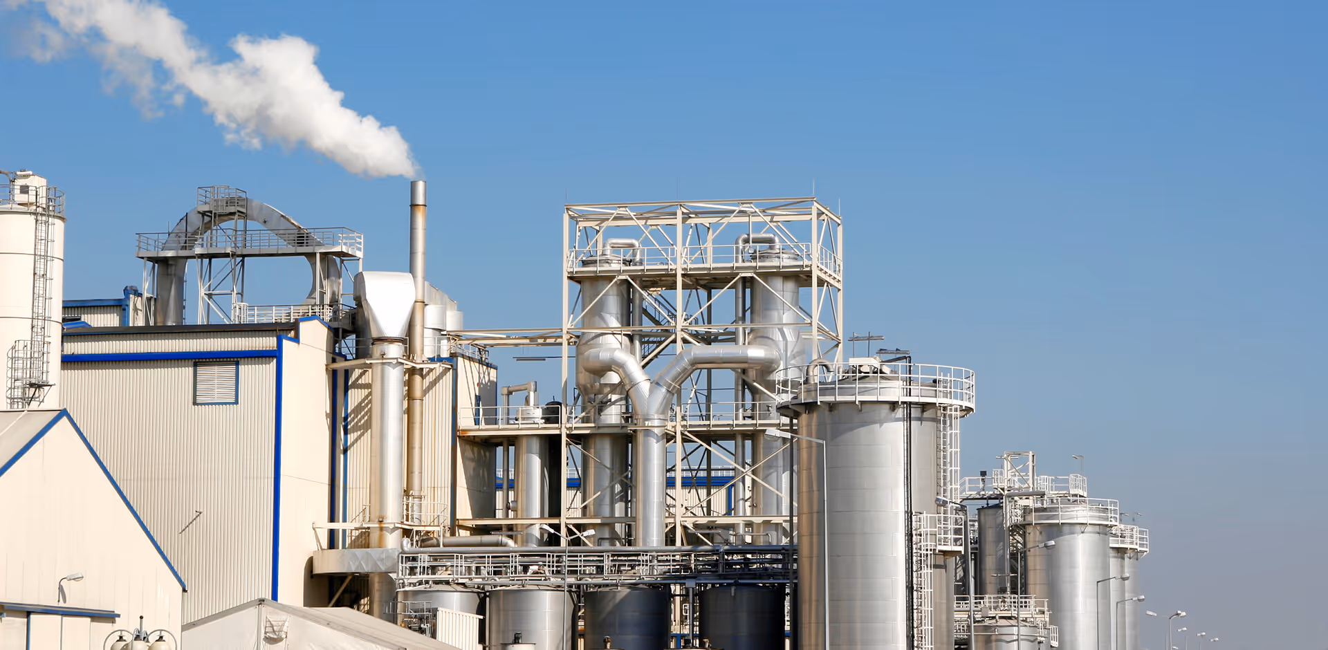 F&B factory processing with steam