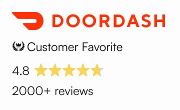 4.8 stars Doordash rating