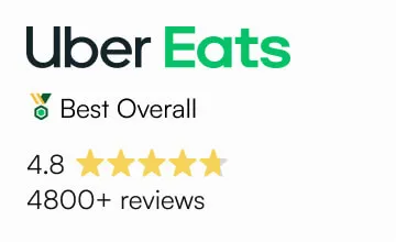 4.8 stars Uber Eats rating