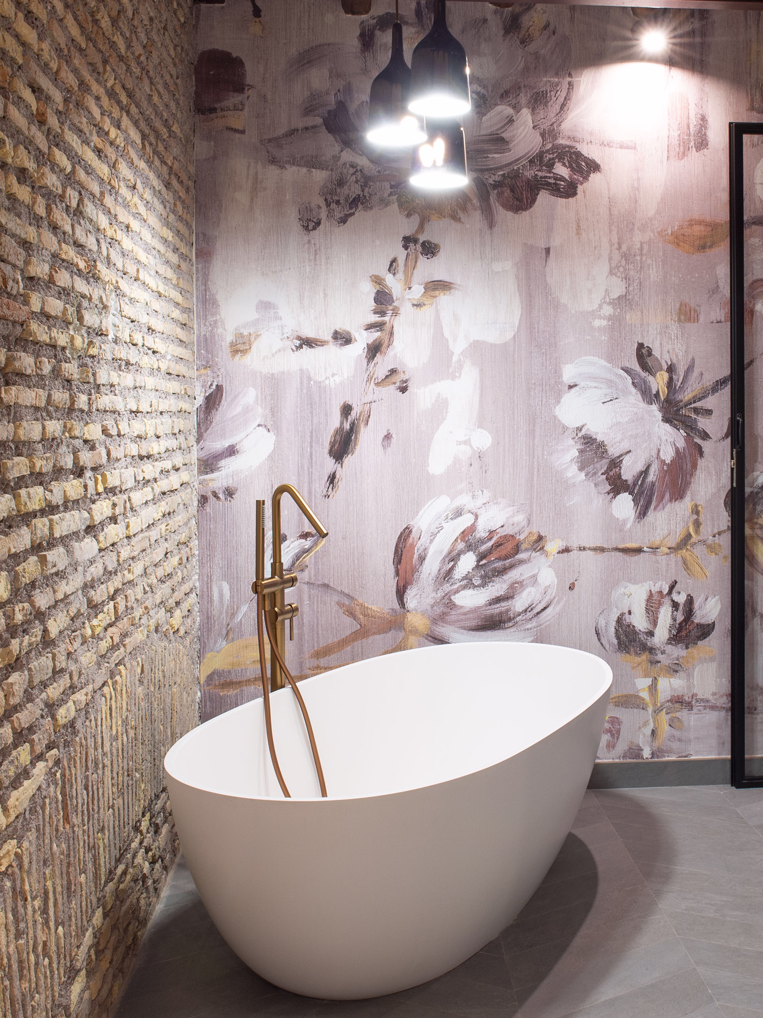 Rattan chair by a window with indoor plant