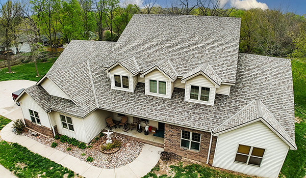 residential roof replacement before and after