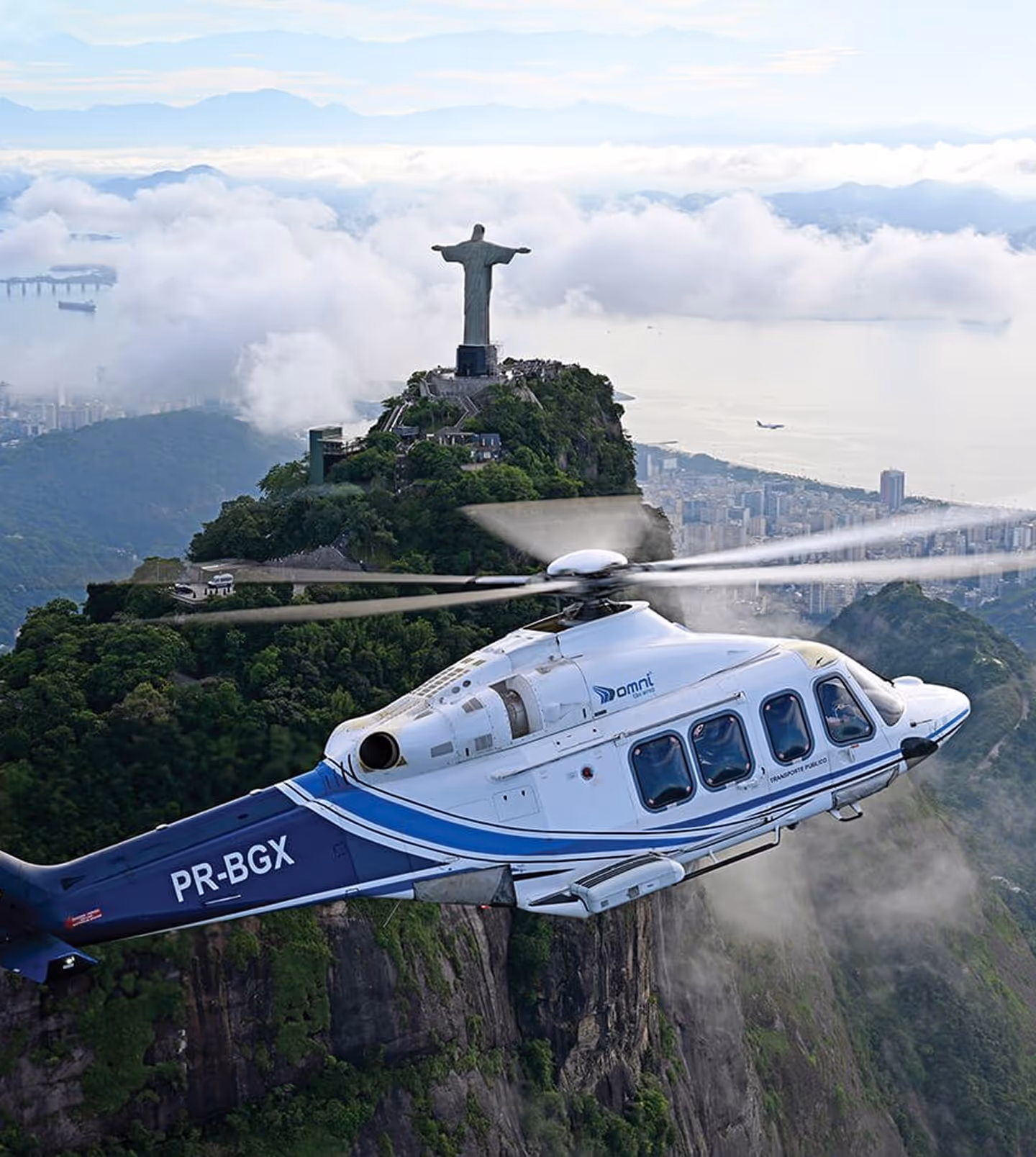 Image of an Omni Helicopters International (OHI) helicopter in flight.