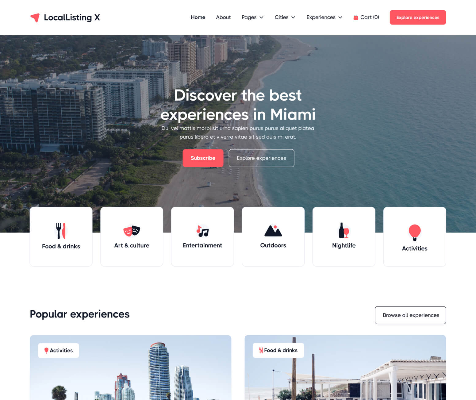 LocalListing X - Home V2 Page - Webflow Template