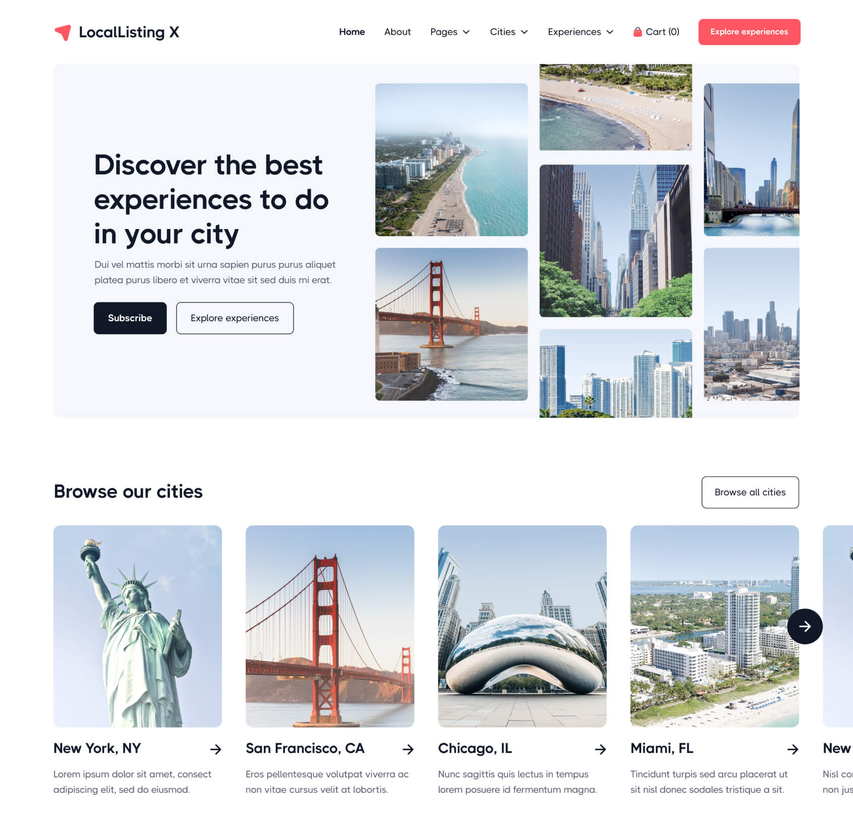 LocalListing X - Home V1 Page - Webflow Template