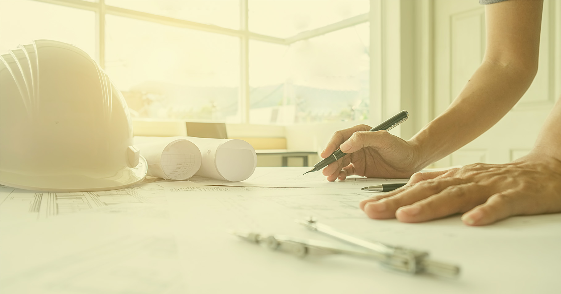 Dessins de plans architecture grands projets.