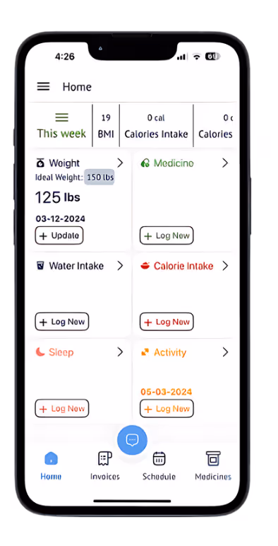 Weekly check ins virtually