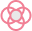 Pink smiling emoji with halved pink hairy fruit slices and small green leaves as eyes.