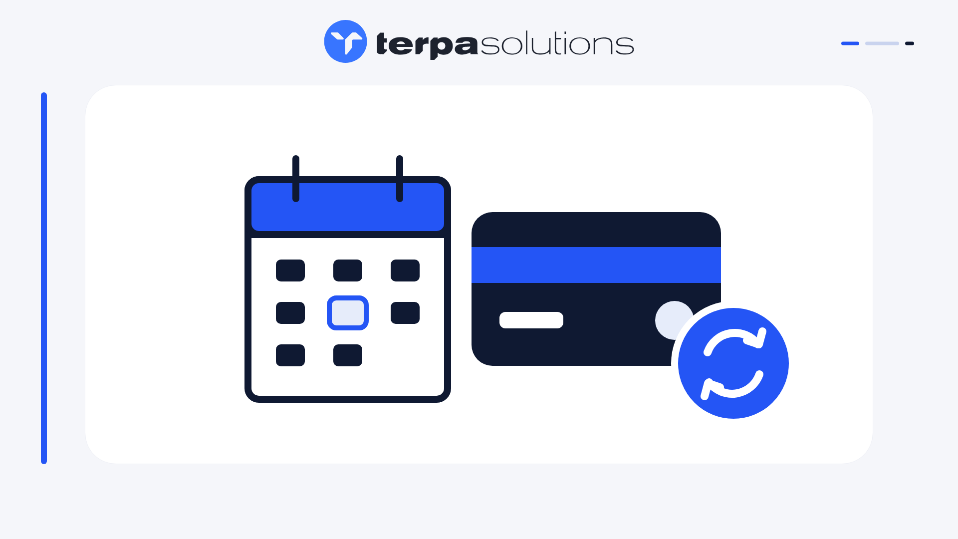 Calendario y tarjeta con cobro automático: domiciliar el pago de la mensualidad en TERPA