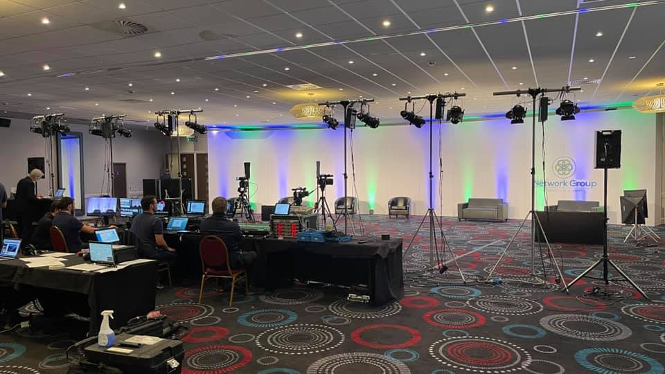 The studio set up for the event