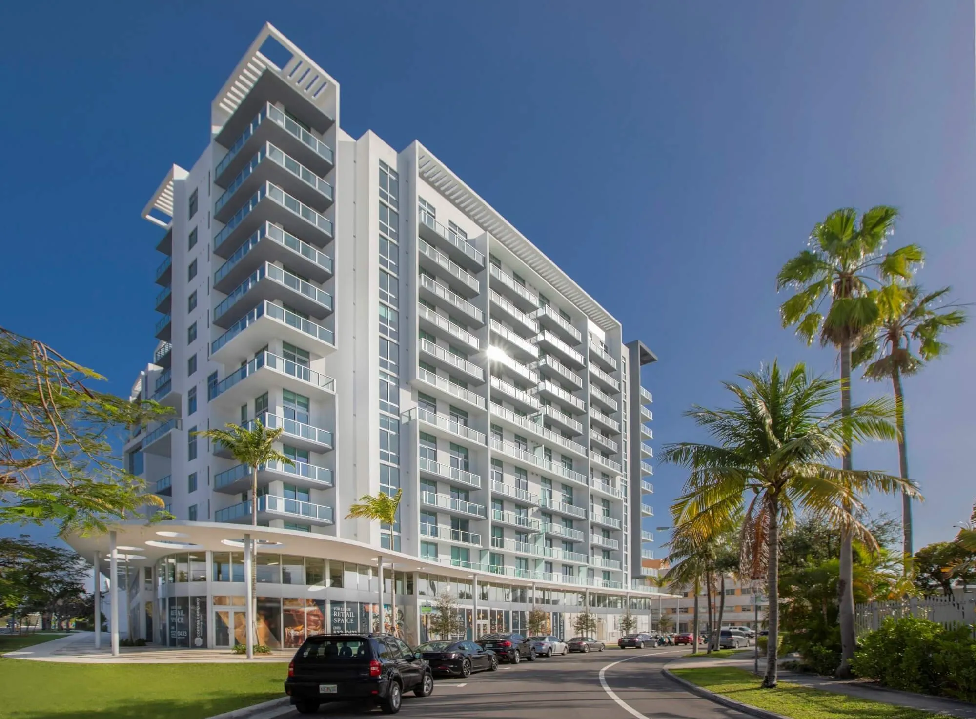 Exterior of the Quadro Miami Design District, a condominium building in Miami developed in part by Alta Developers