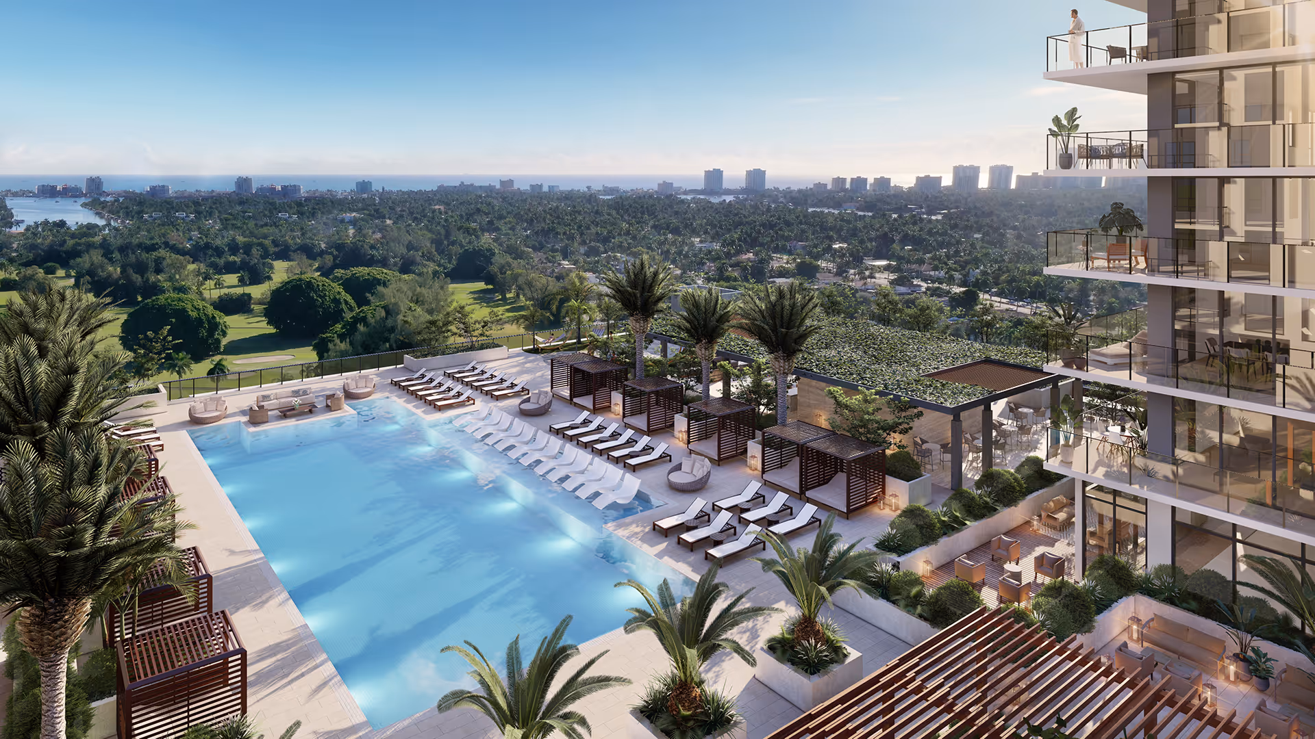 GAIA Residences Hollywood beach umbrellas