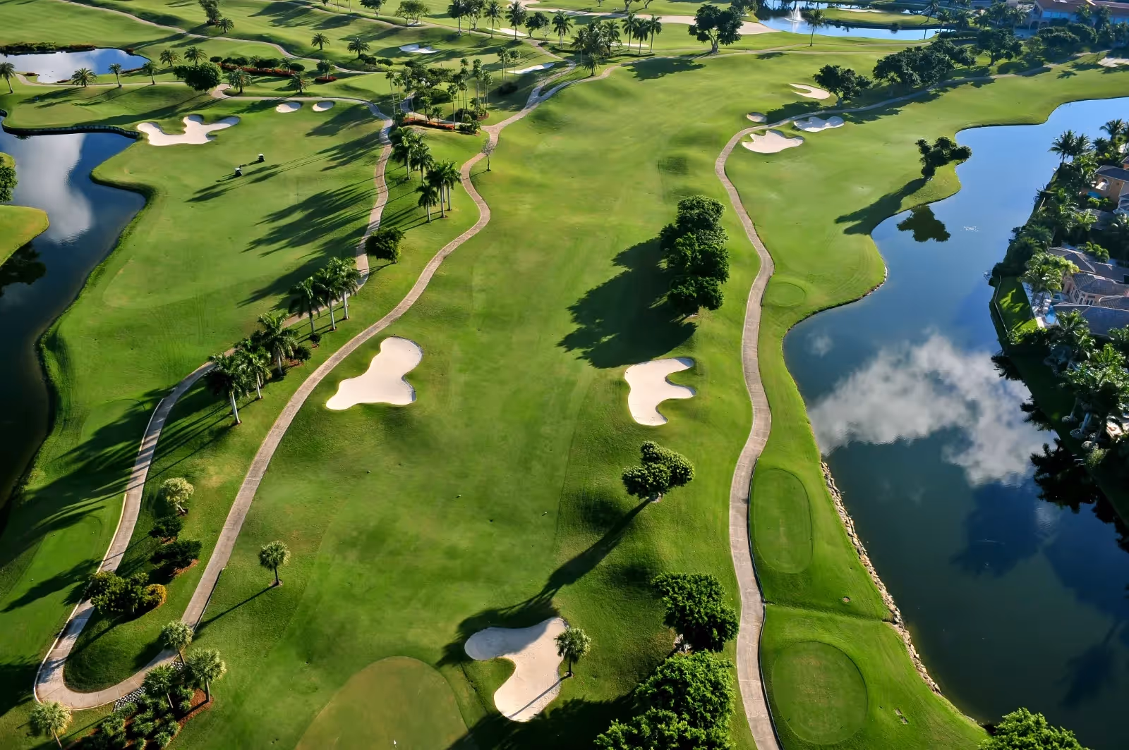 Expansive golf course landscape