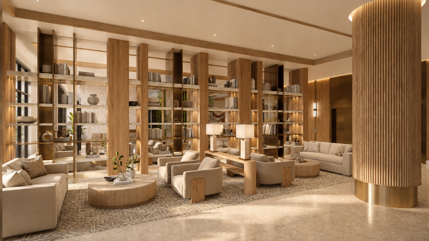 Lobby sitting area at GAIA Residences Hollywood