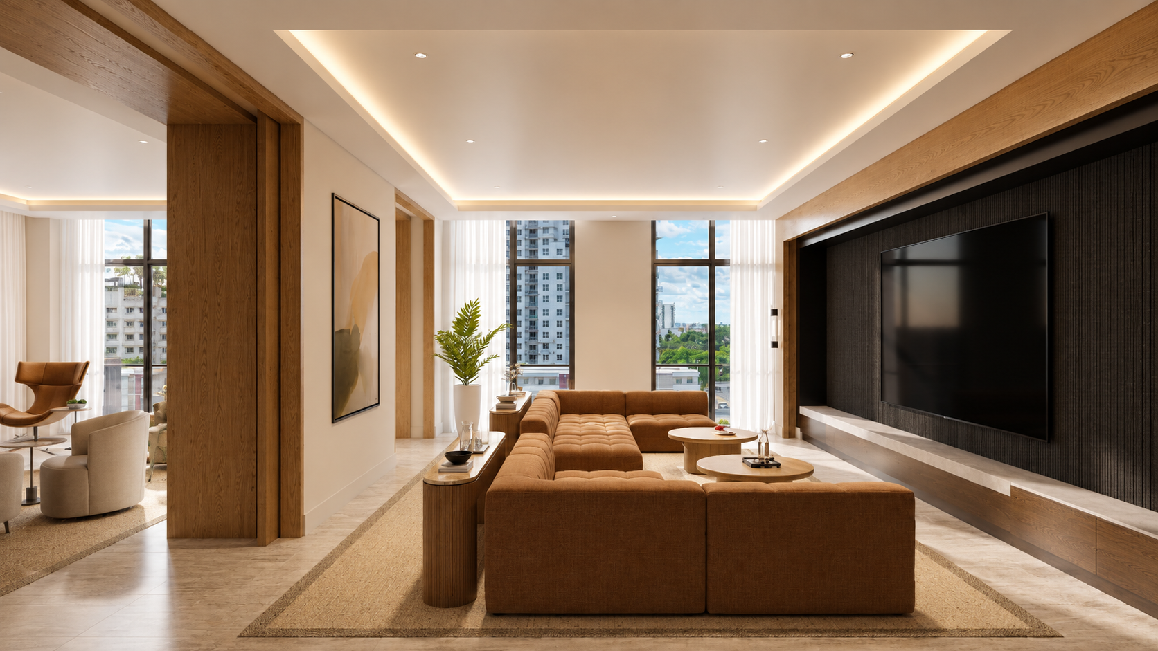 Media room at GAIA Residences Hollywood