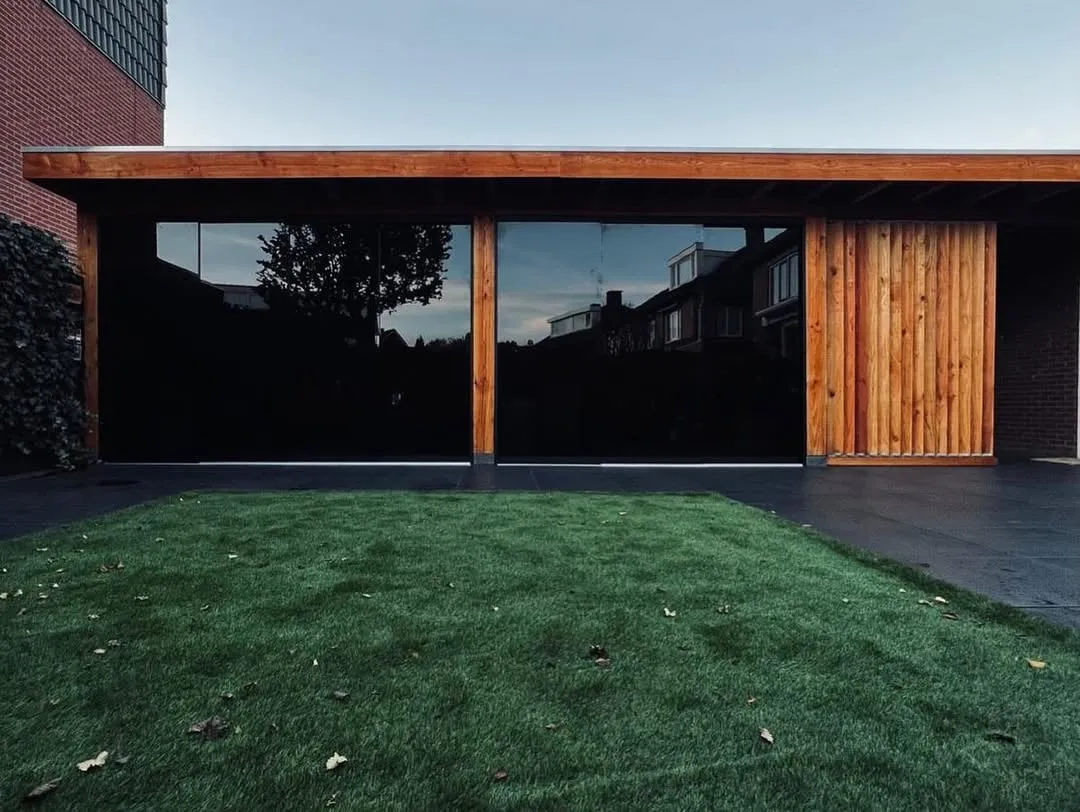 Glazen douglas veranda achtertuin huis op maat, douglas veranda maatwerk door SA Meubels Harderwijk