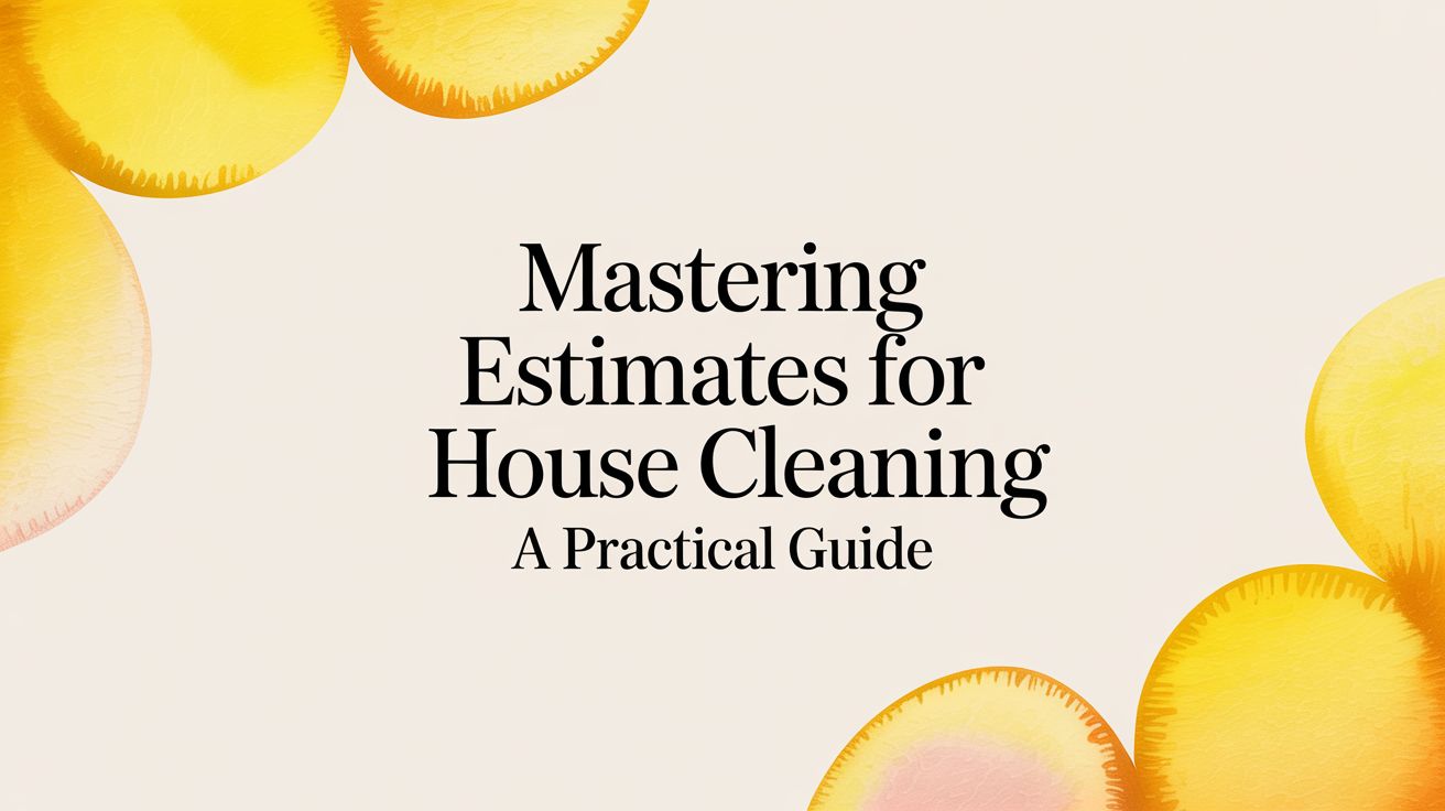 Mastering Estimates for House Cleaning a Practical Guide
