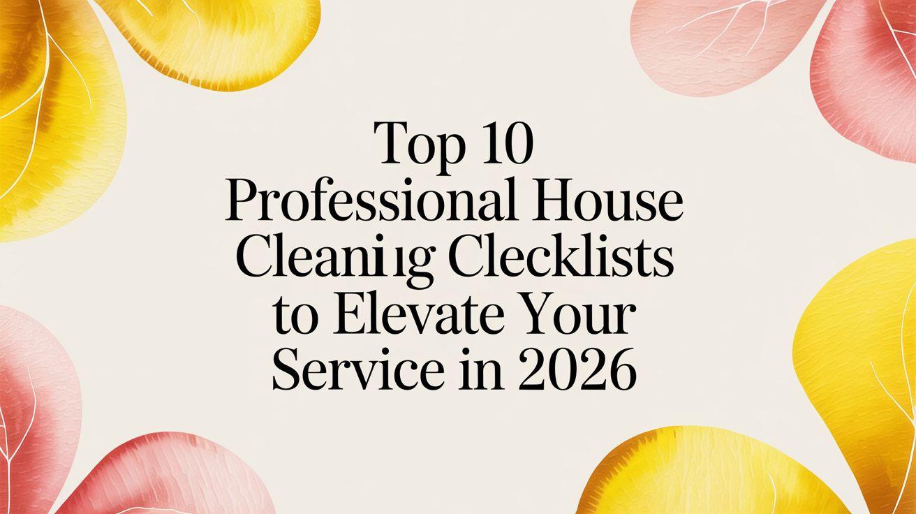 Top 10 Professional House Cleaning Checklists to Elevate Your Service in 2026