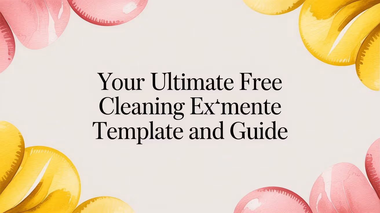 Your Ultimate Free Cleaning Estimate Template And Guide