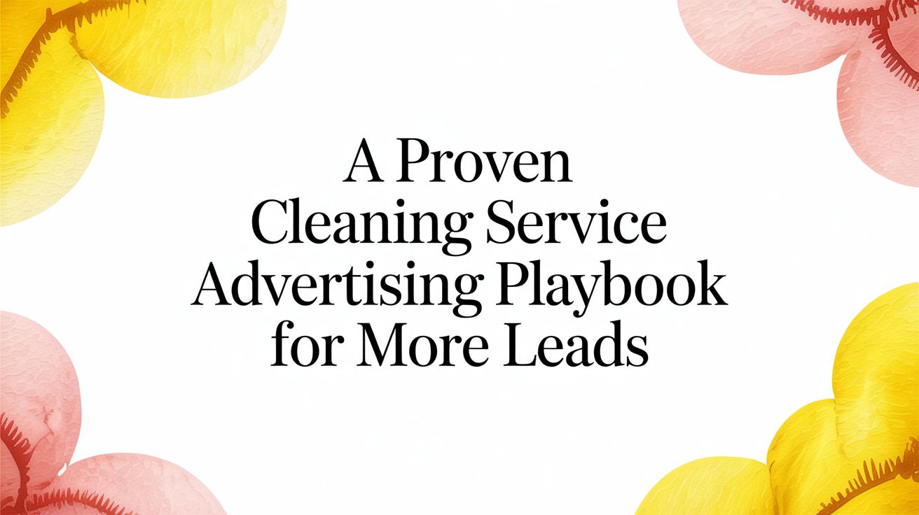 A Proven Cleaning Service Advertising Playbook for More Leads