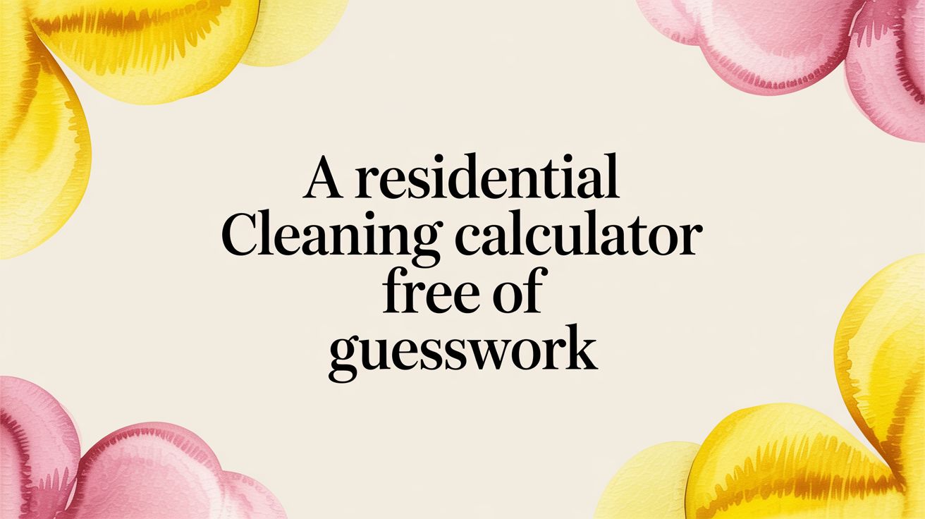 A Residential Cleaning Calculator Free of Guesswork