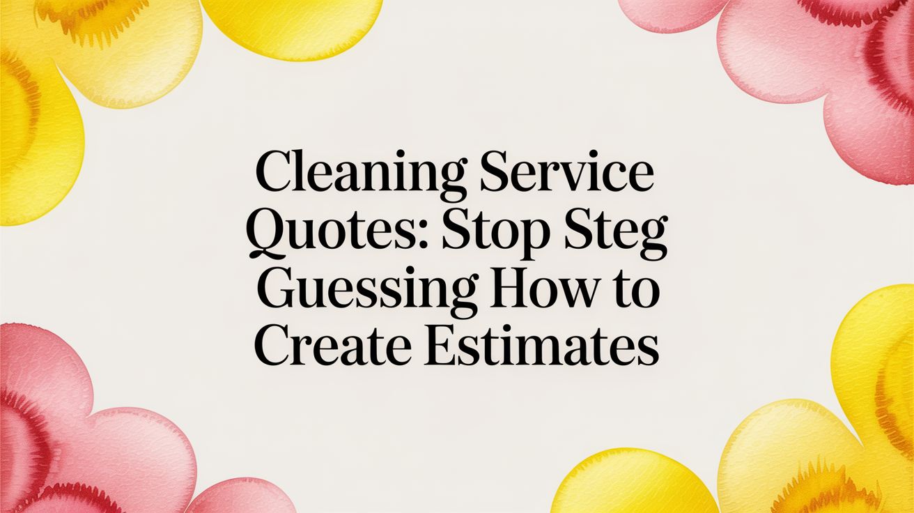 Cleaning Service Estimates: Stop Guessing How to Create Estimates