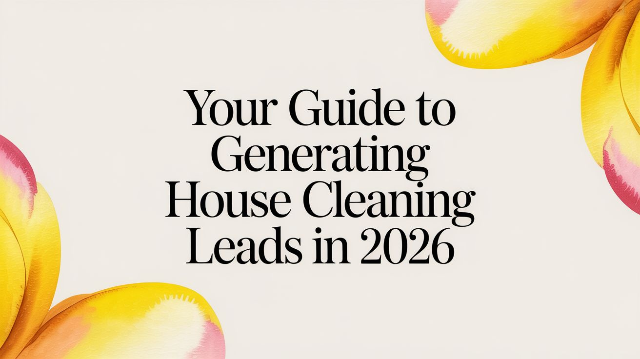 Your Guide to Generating House Cleaning Leads in 2026