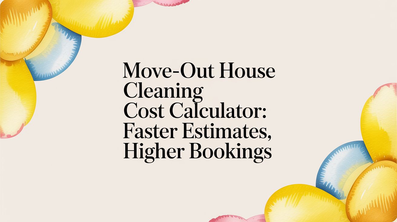 Move-out house cleaning cost calculator: Faster estimates, higher bookings