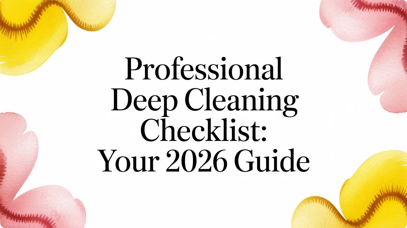Professional Deep Cleaning Checklist: Your 2026 Guide