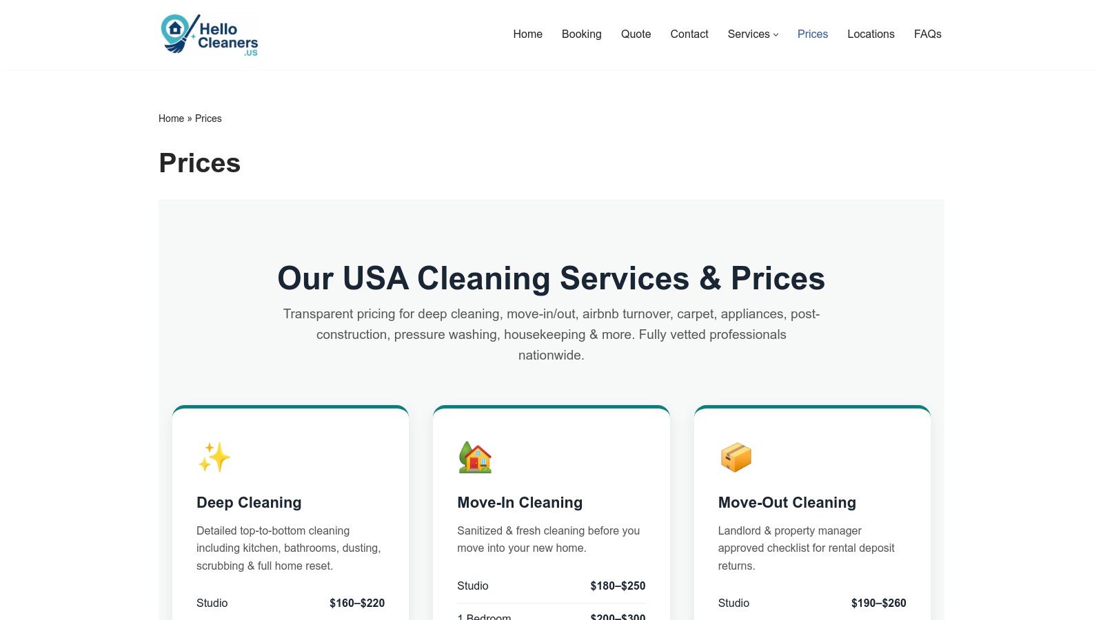 HelloCleaners.us