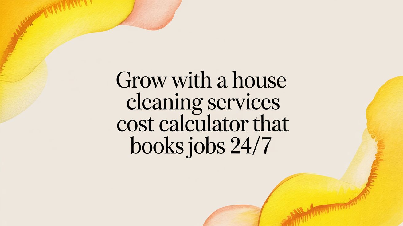 Grow with a house cleaning services cost calculator that books jobs 24/7