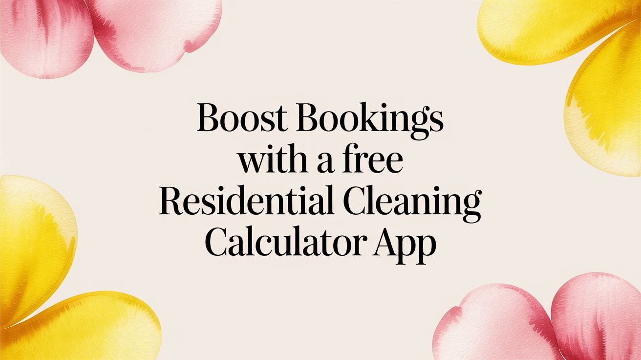 Boost Bookings With a Free Residential Cleaning Calculator App