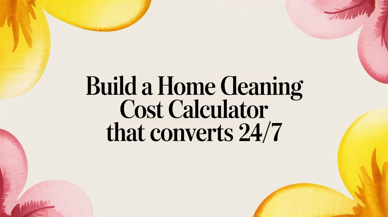 Build a Home Cleaning Cost Calculator That Converts 24/7