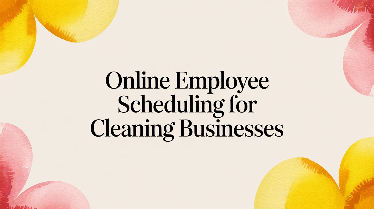 Online Employee Scheduling for Cleaning Businesses