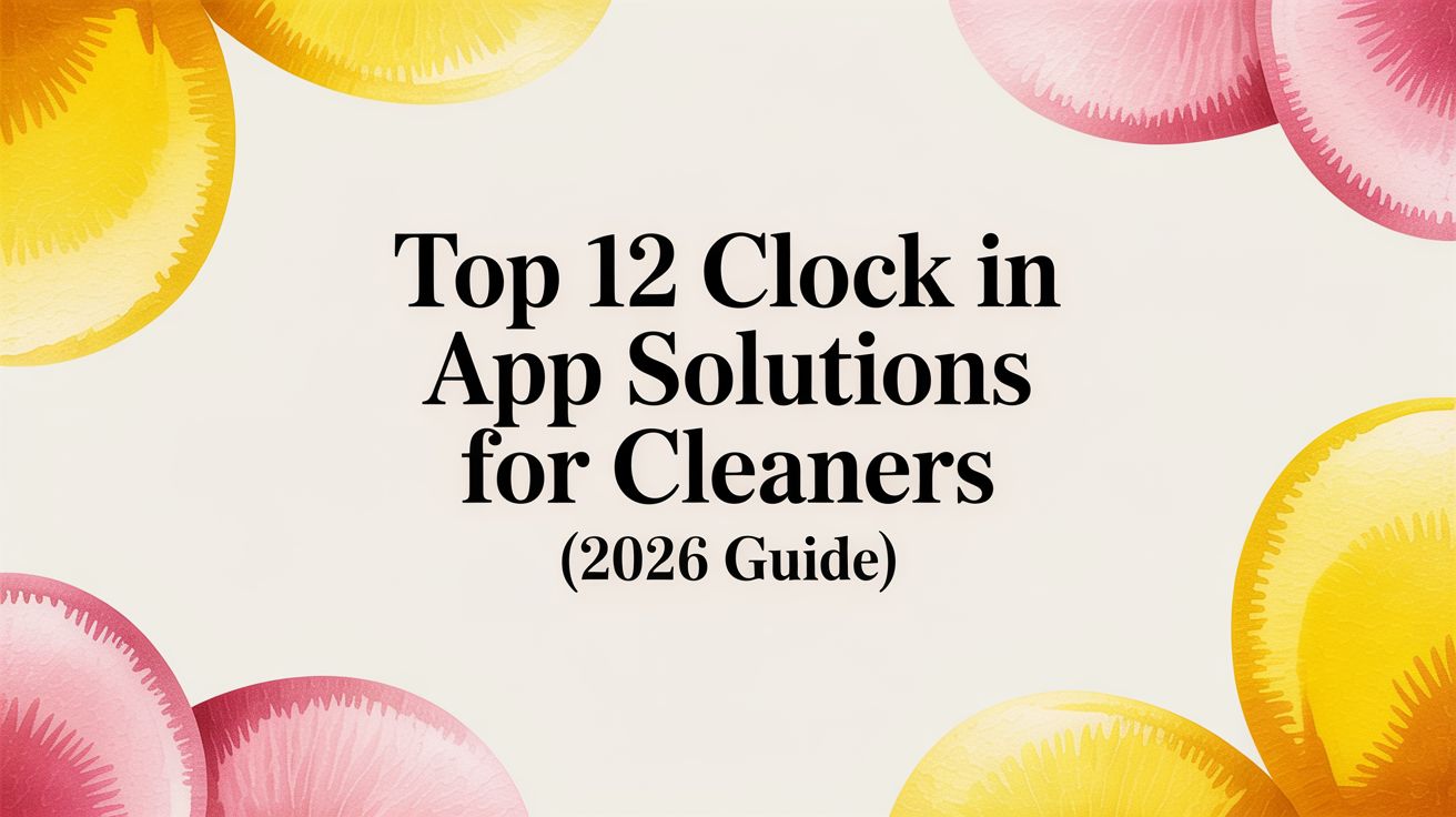 Top 12 Clock In App Solutions for Cleaners (2026 Guide)
