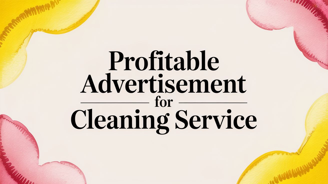 Profitable Advertisement for Cleaning Service