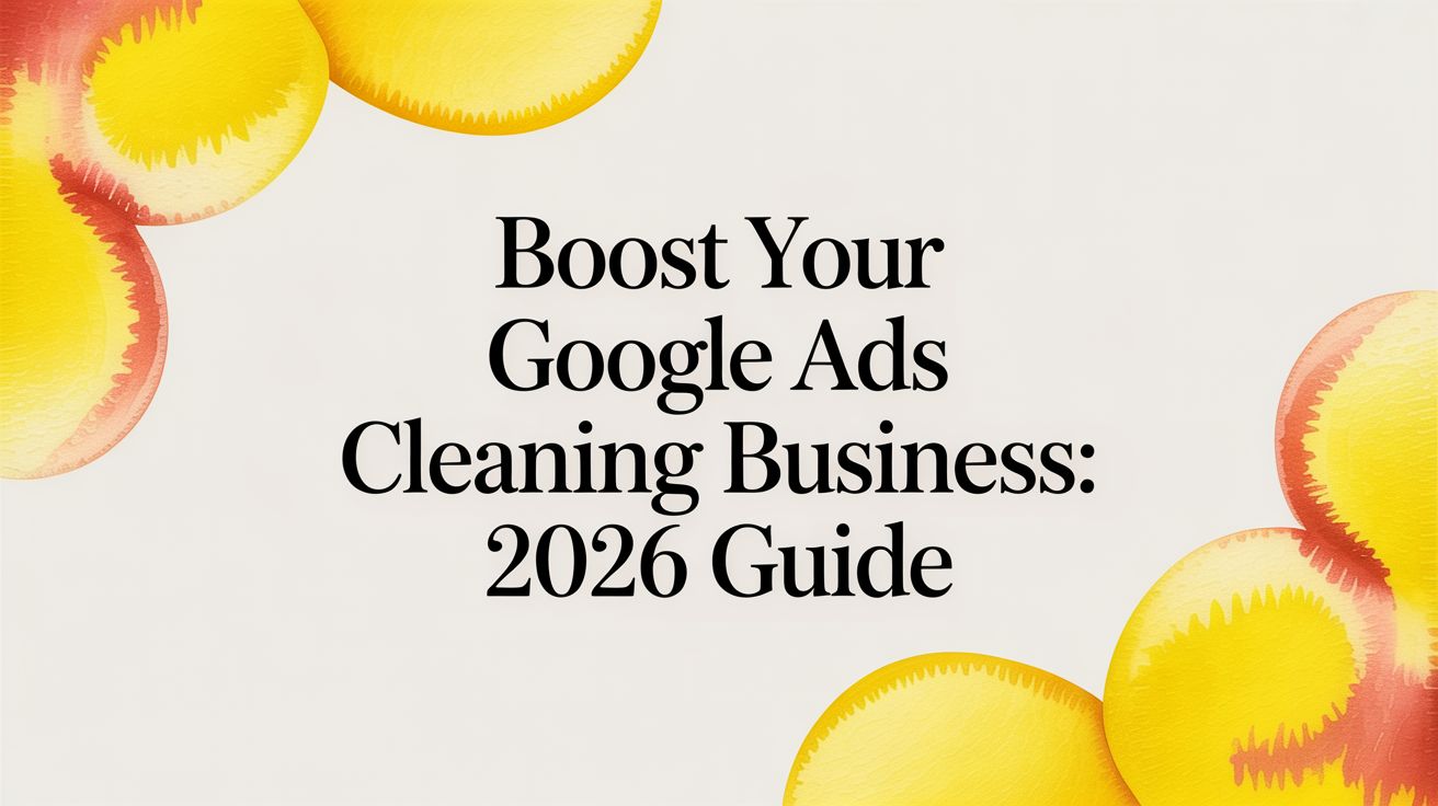 Boost Your google ads cleaning business: 2026 Guide