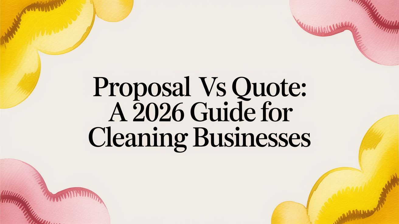 Proposal vs Quote: A 2026 Guide for Cleaning Businesses