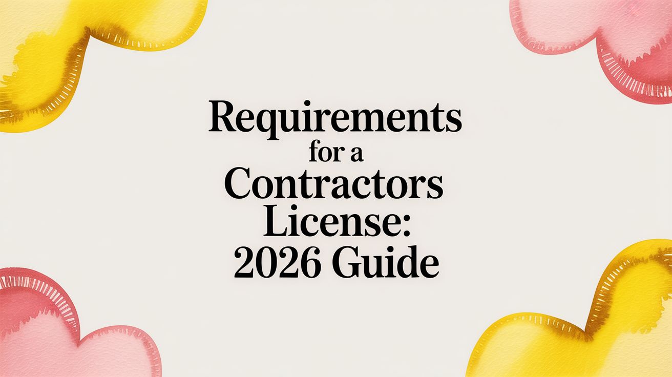 Requirements for a Contractors License: 2026 Guide