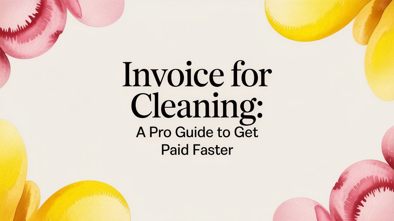 Invoice for Cleaning: A Pro Guide to Get Paid Faster