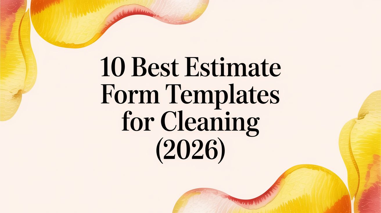 10 Best Estimate Form Templates for Cleaning (2026)