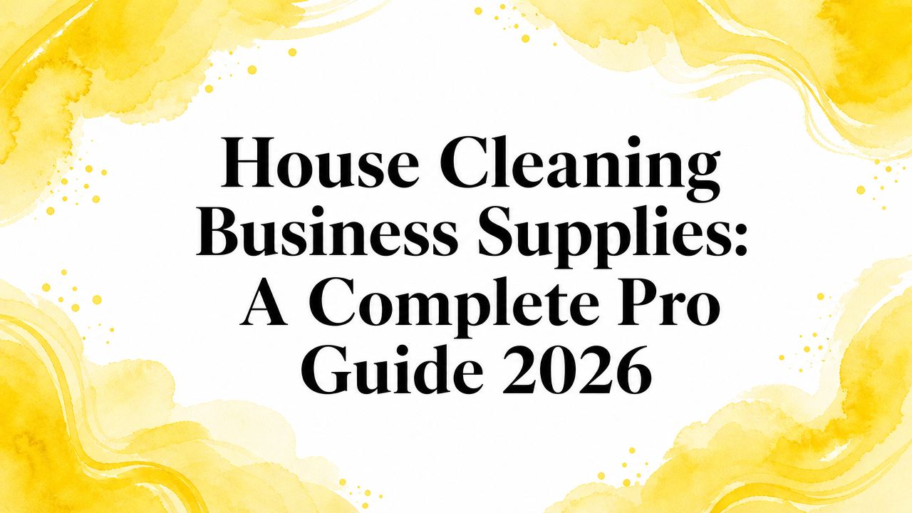 House Cleaning Business Supplies: A Complete Pro Guide 2026