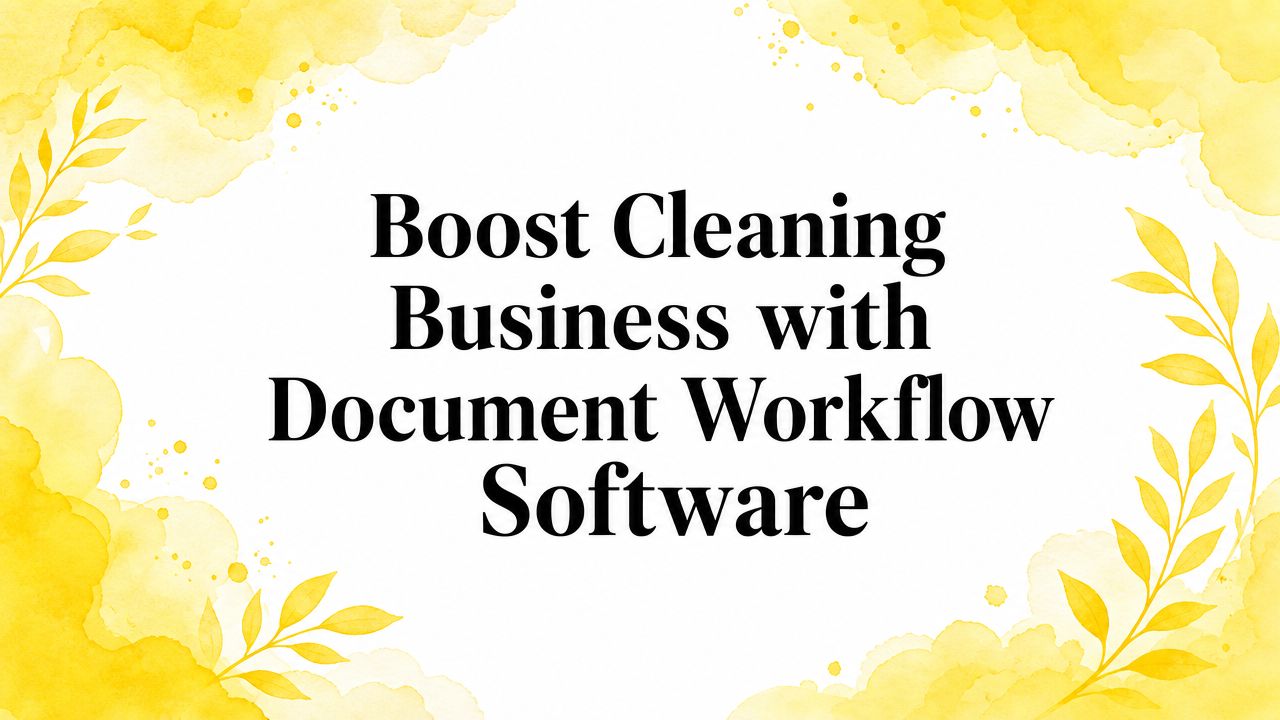 Boost Cleaning Business with Document Workflow Software